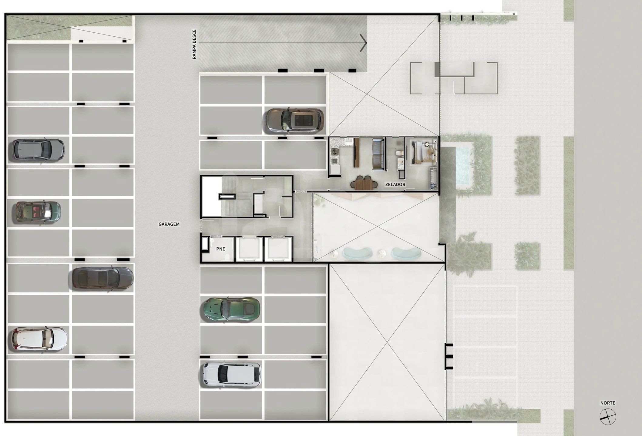 Planta — Pavimento garagem