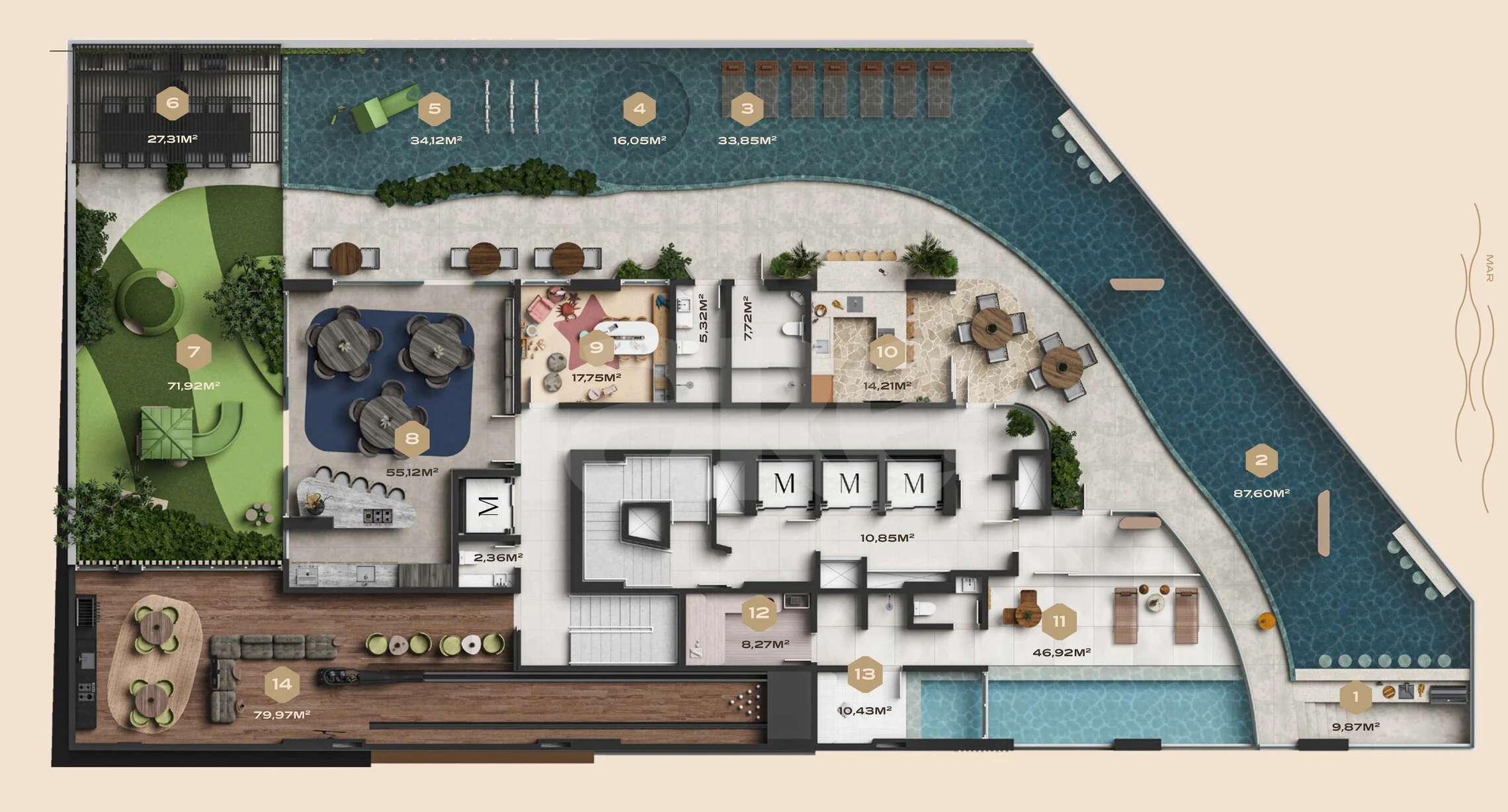 Planta — Pavimento lazer 1