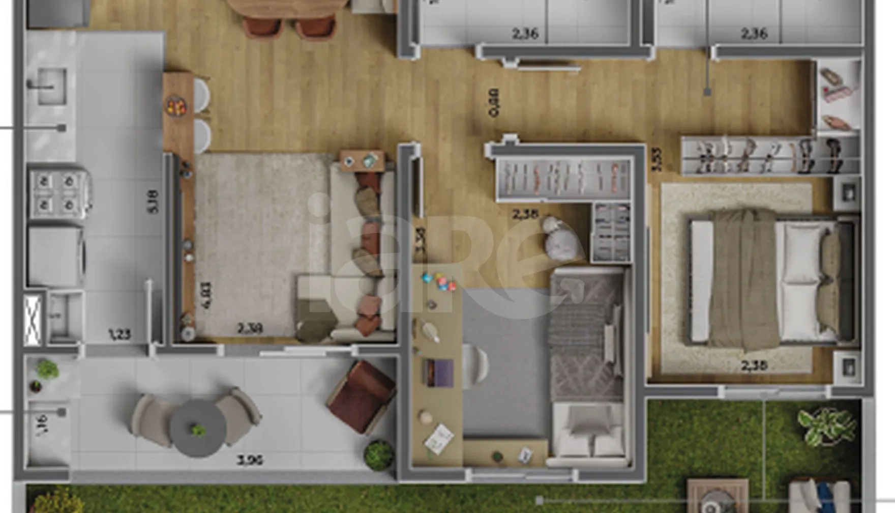 Planta — Garden 77 m²