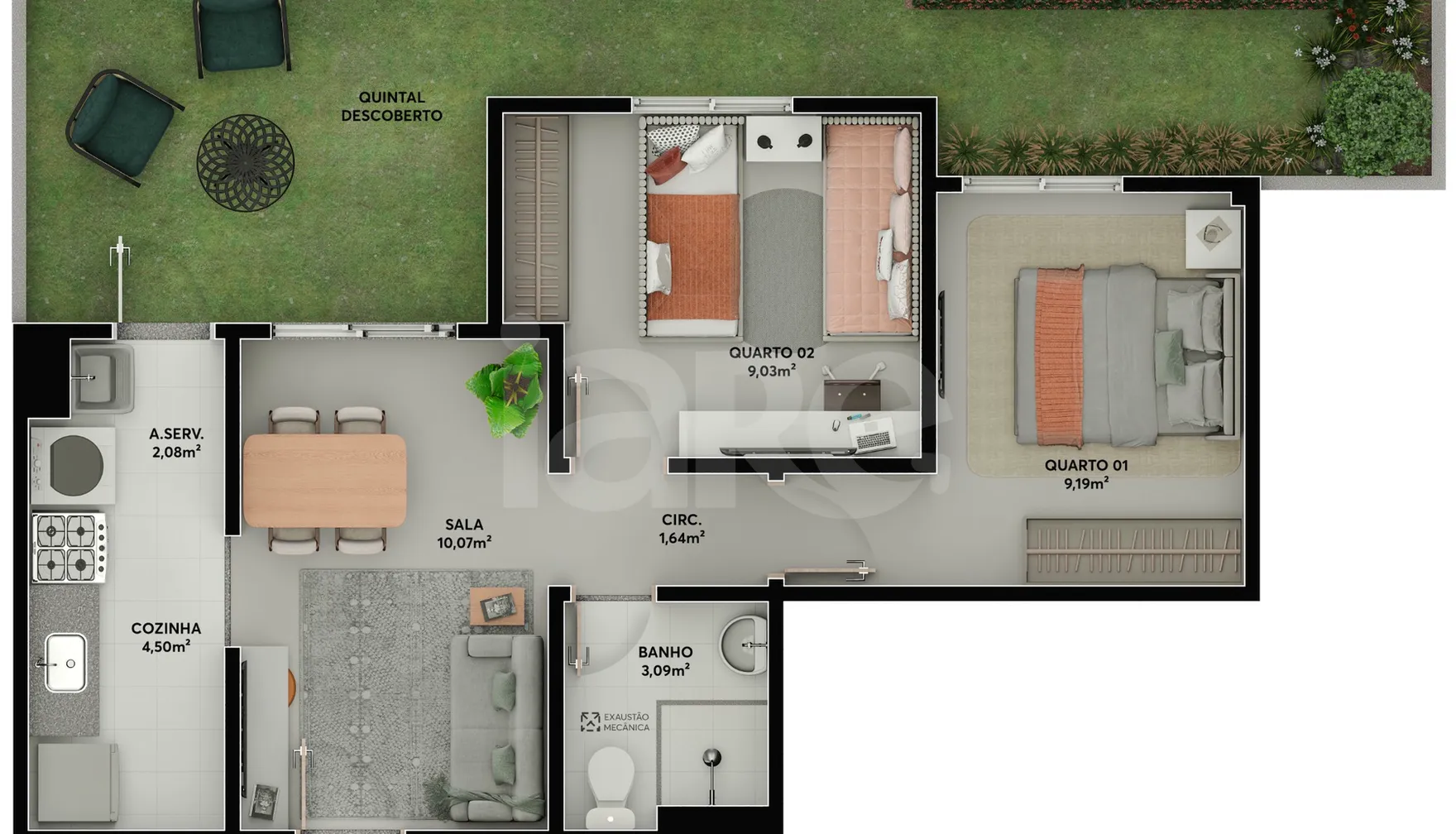 Planta — Garden 108,31 m²