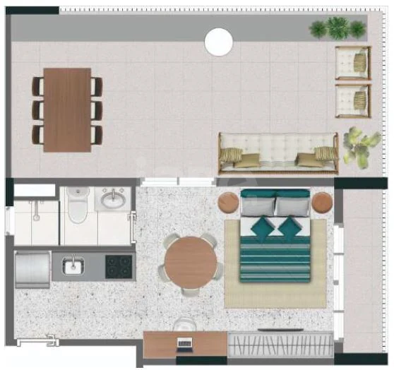 Planta — Garden 58,37 m²