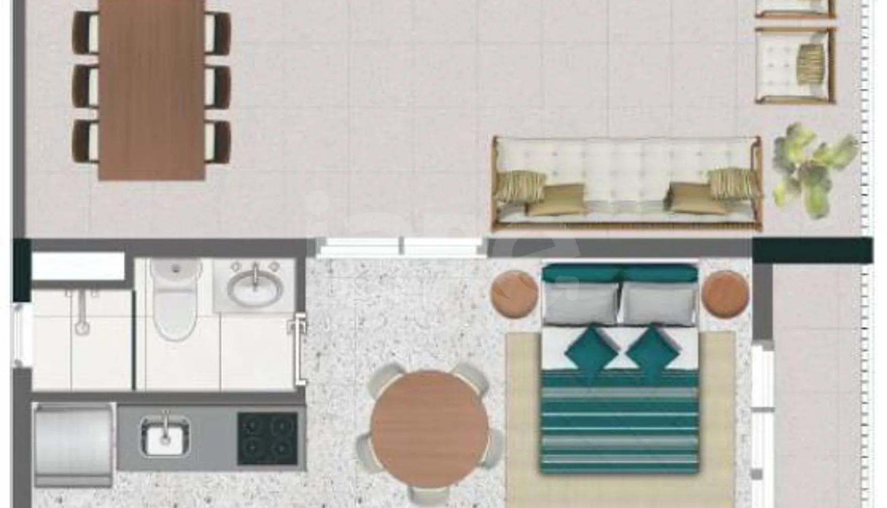 Planta — Garden 58,37 m²