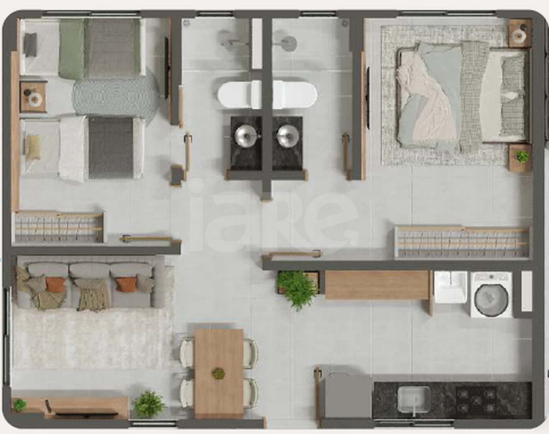 Planta — Apartamento 50,14 m²