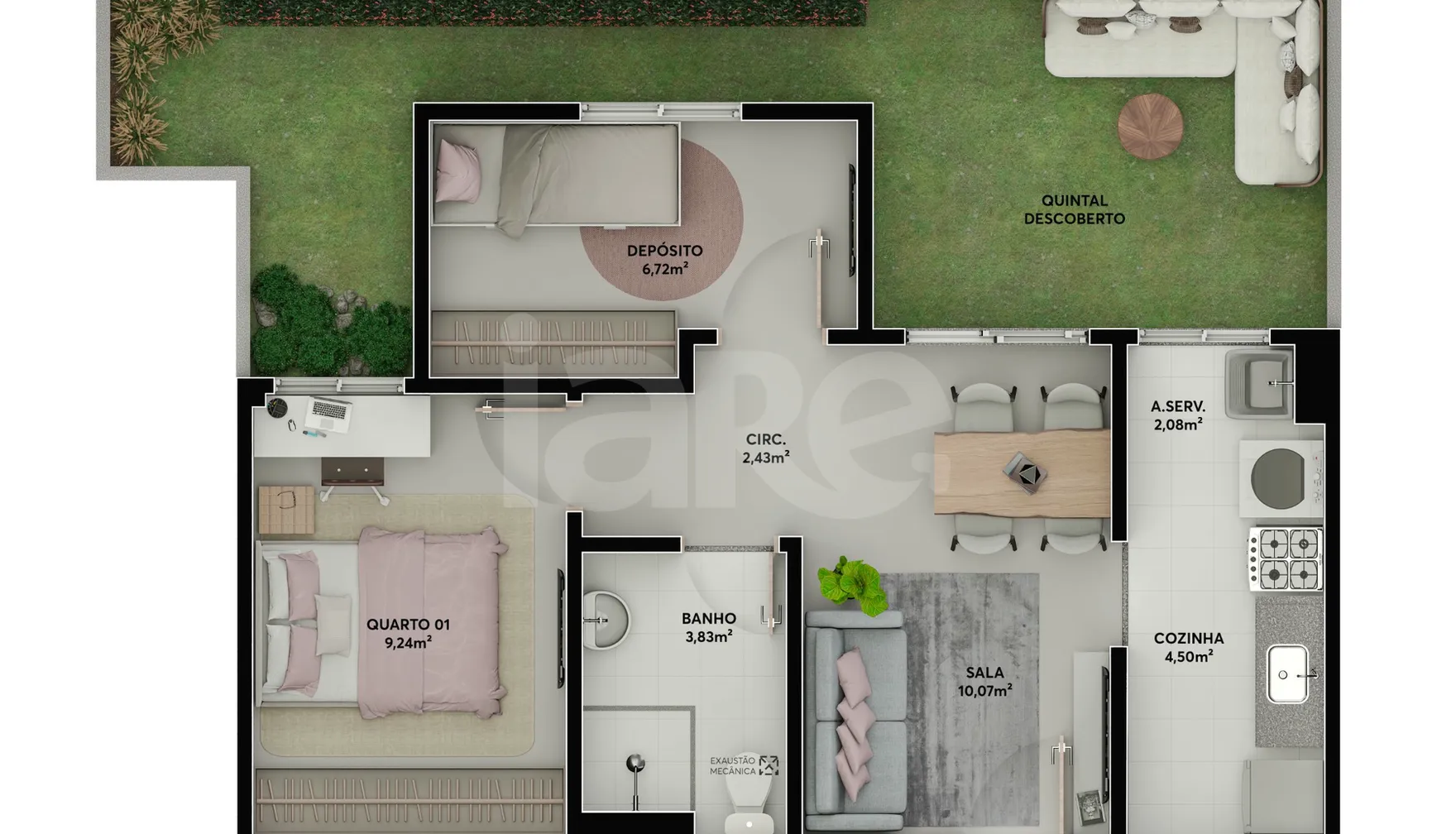 Planta — Garden 95,61 m²