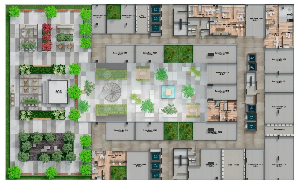 Planta — Pavimento 13