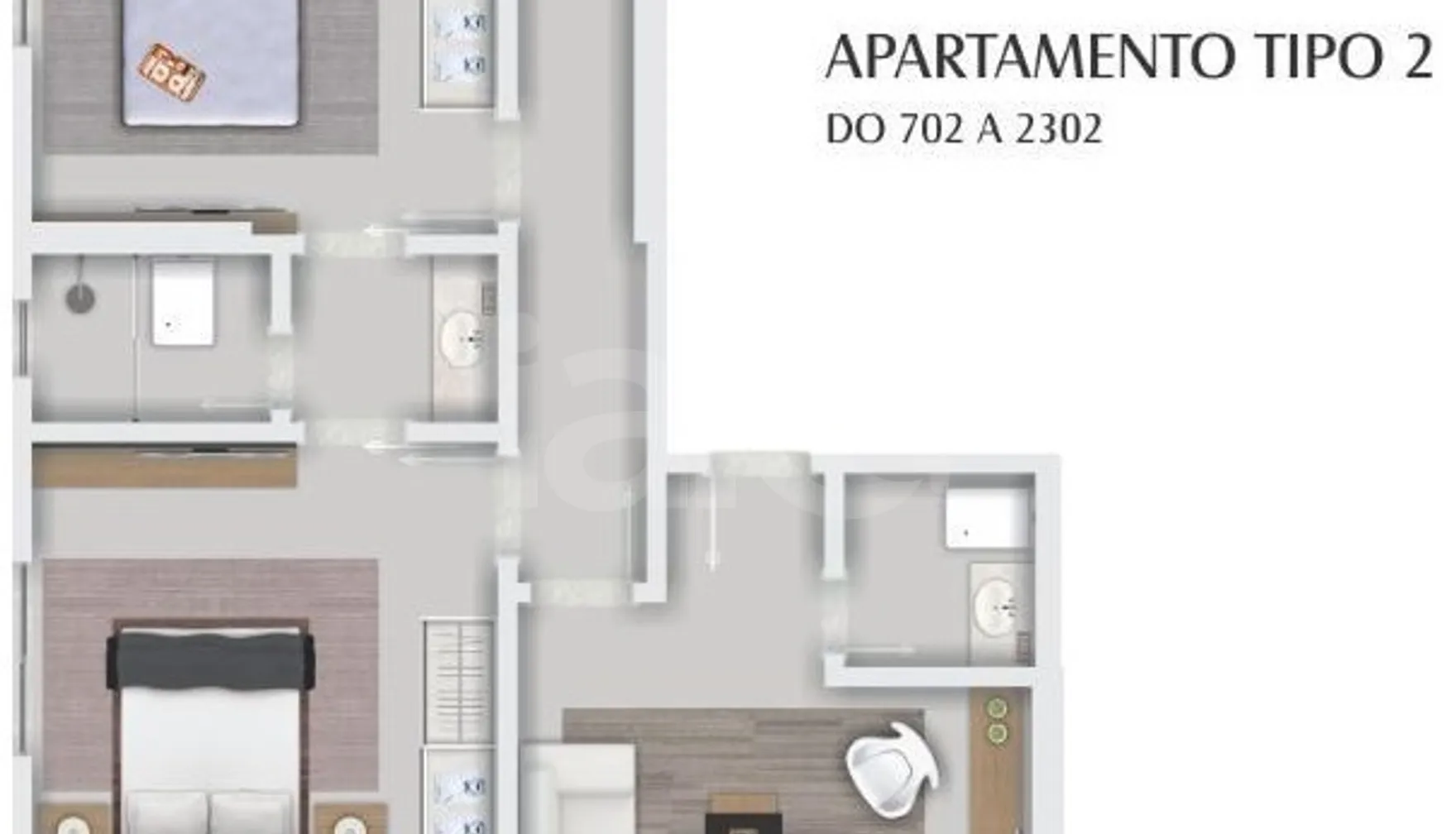 Planta — Apartamento 135,7 m²