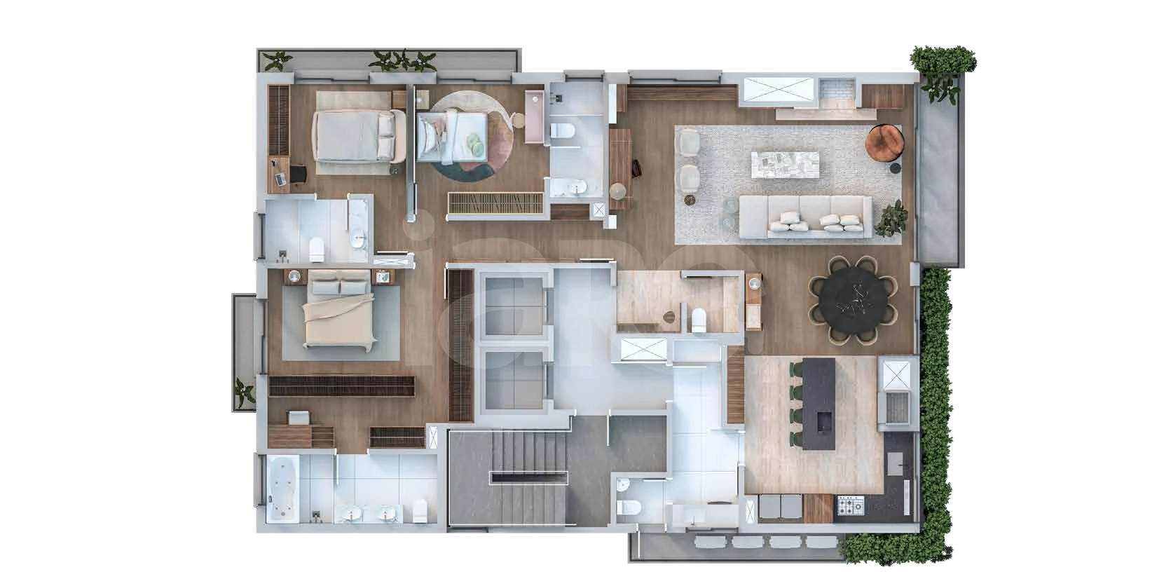 Planta — Apartamento 203,56 m²