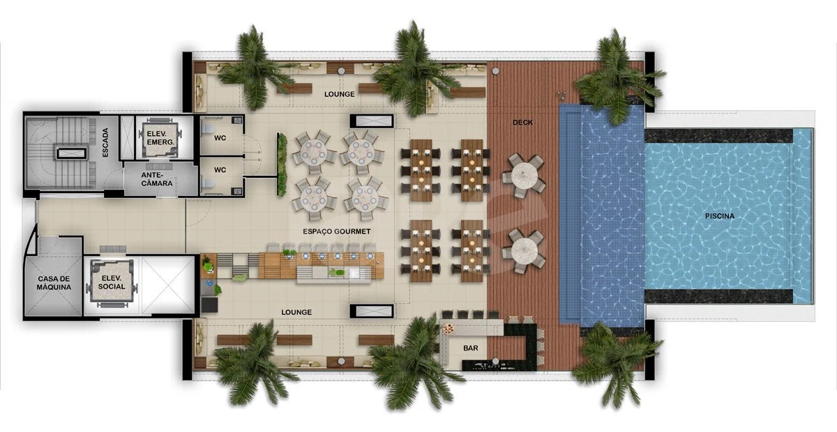 Planta — Pavimento cobertura