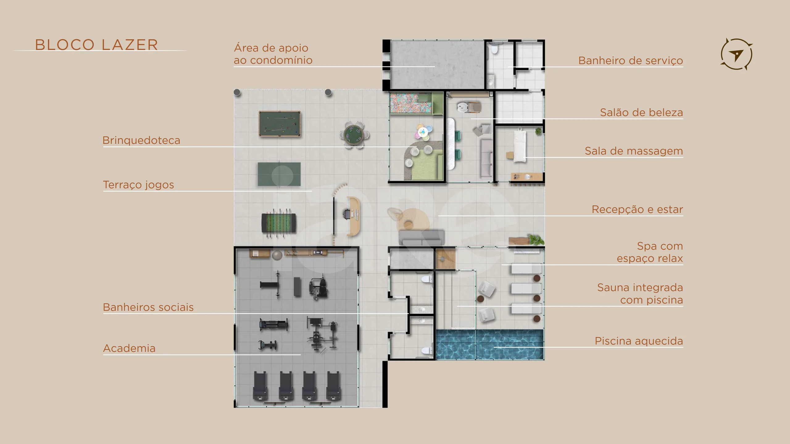 Planta — Bloco Lazer Indoor