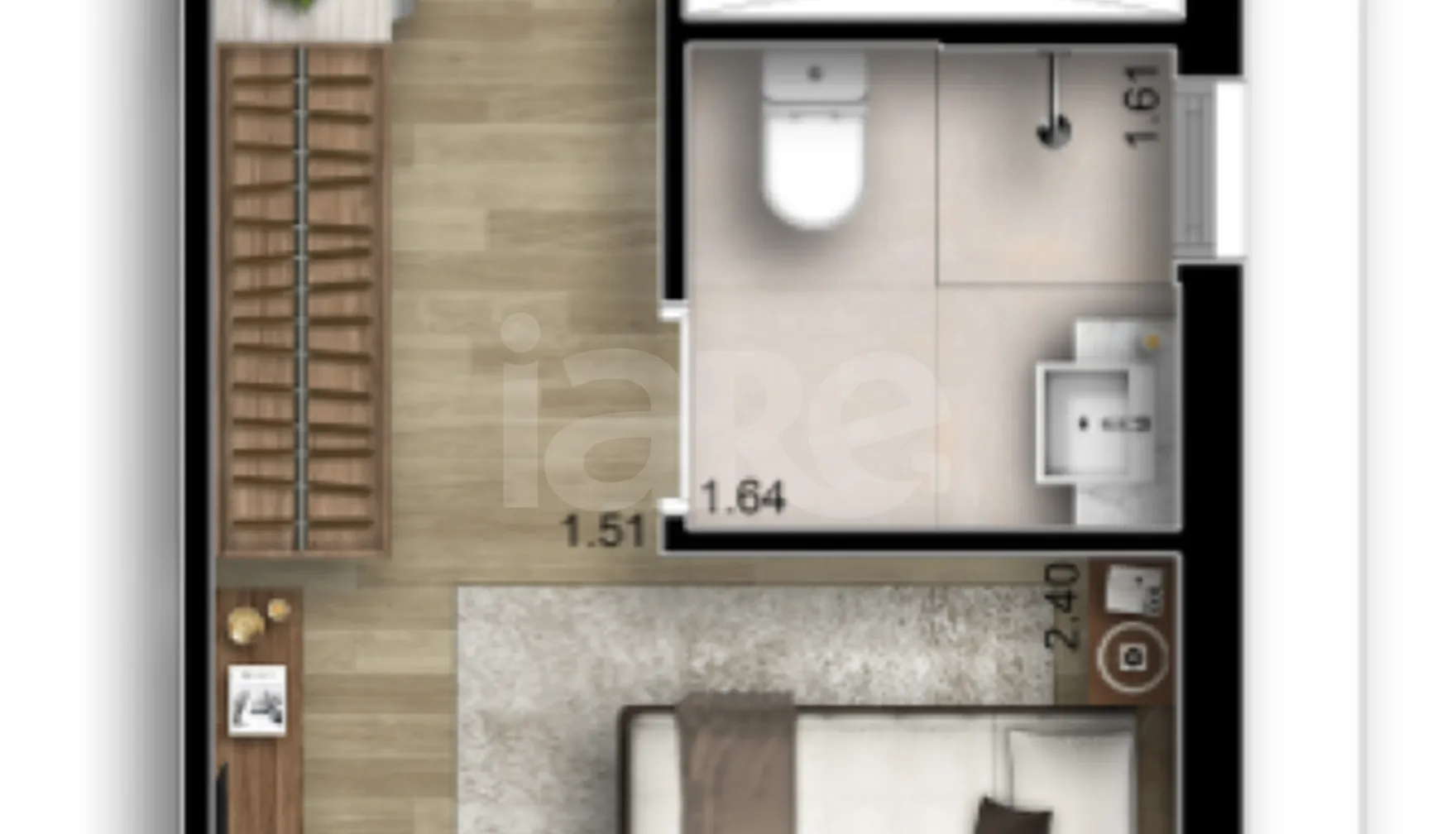 Planta — Studio 35 m²