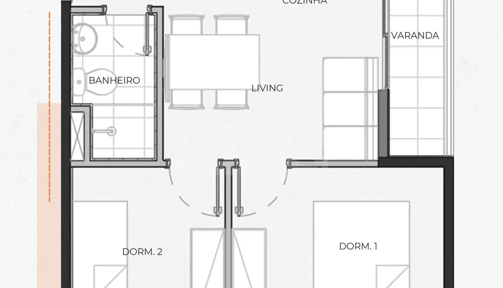 Planta — Apartamento 30,85 m²