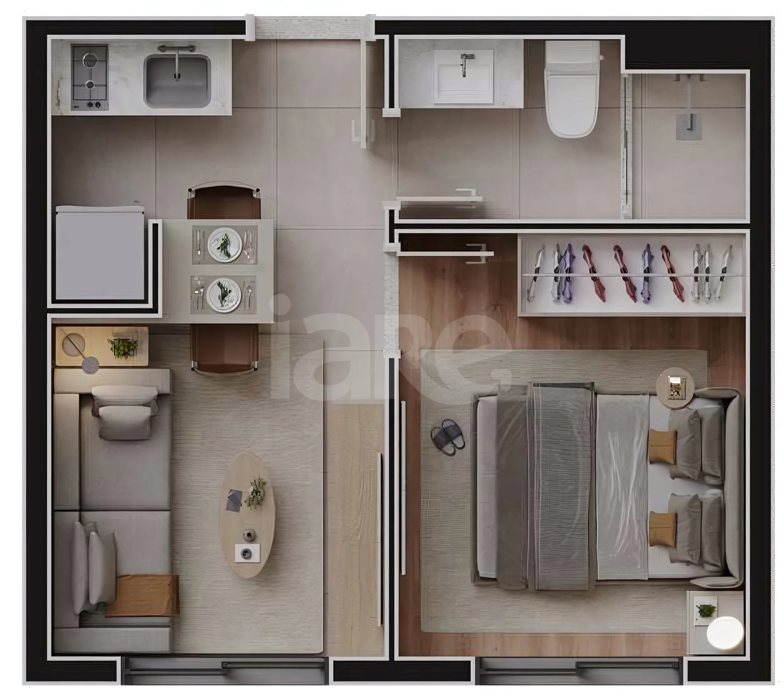 Planta — Apartamento 25,05 m²