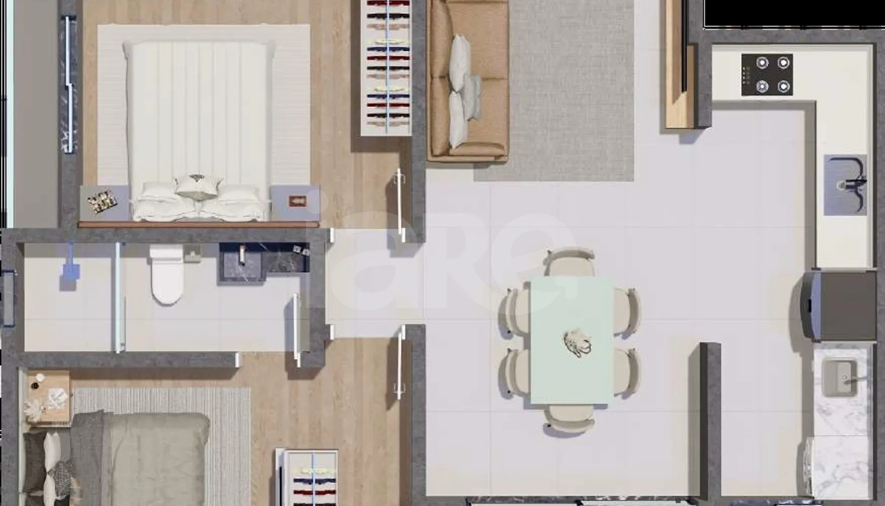 Planta — Apartamento 80,45 m²