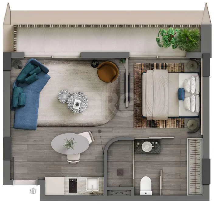 Planta — Apartamento 44 m²