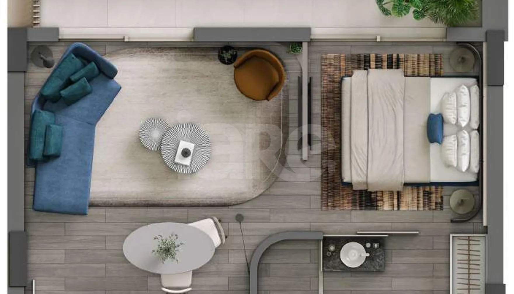 Planta — Apartamento 44 m²