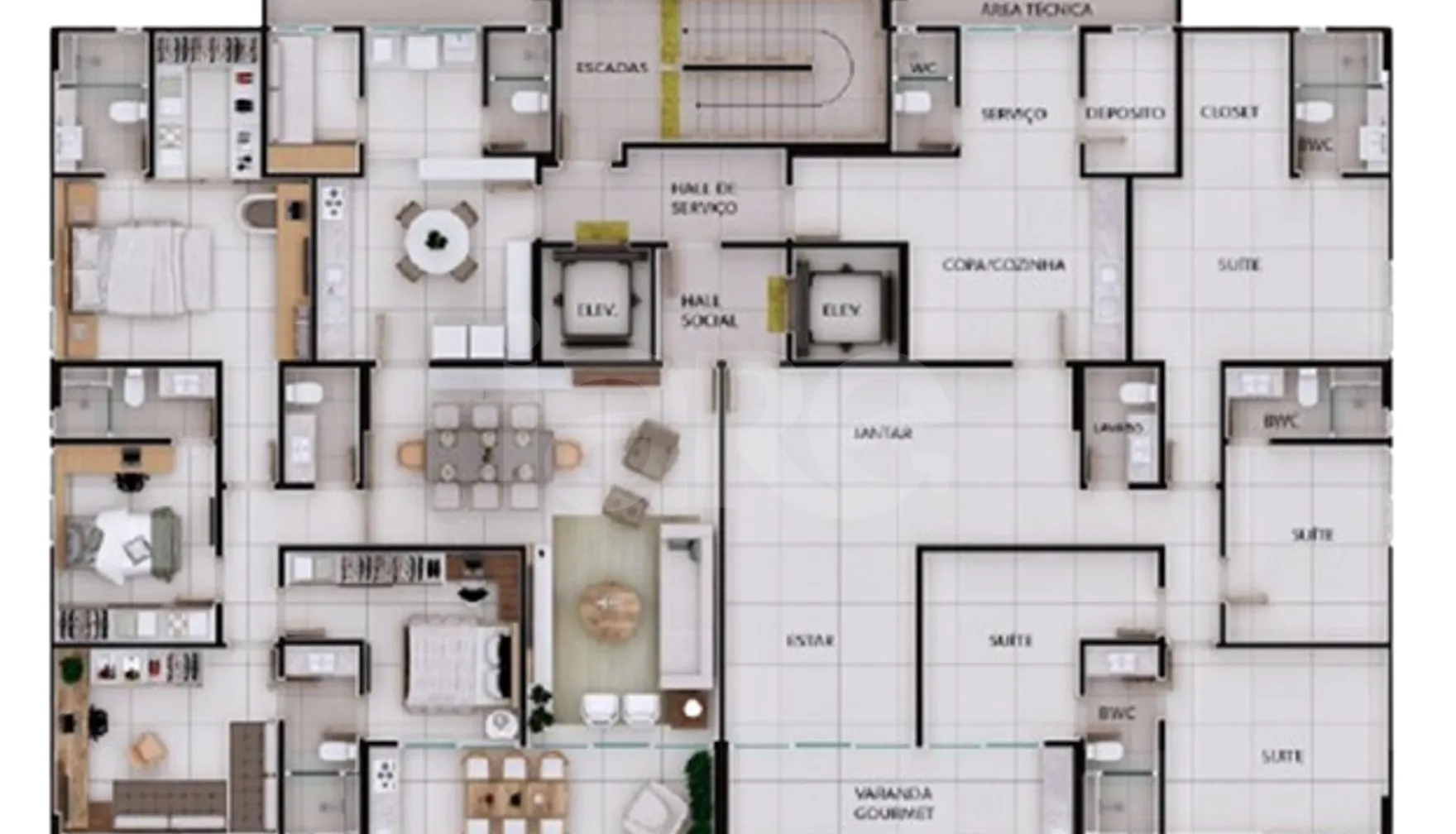 Planta — Apartamento 146,87 m²
