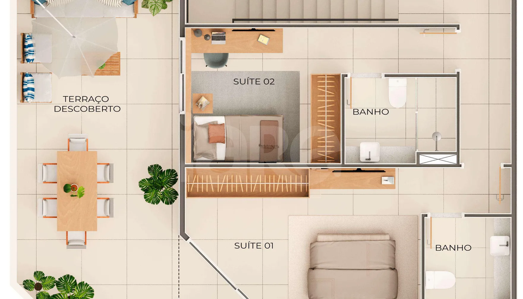 Planta — Apartamento 126,01 m²