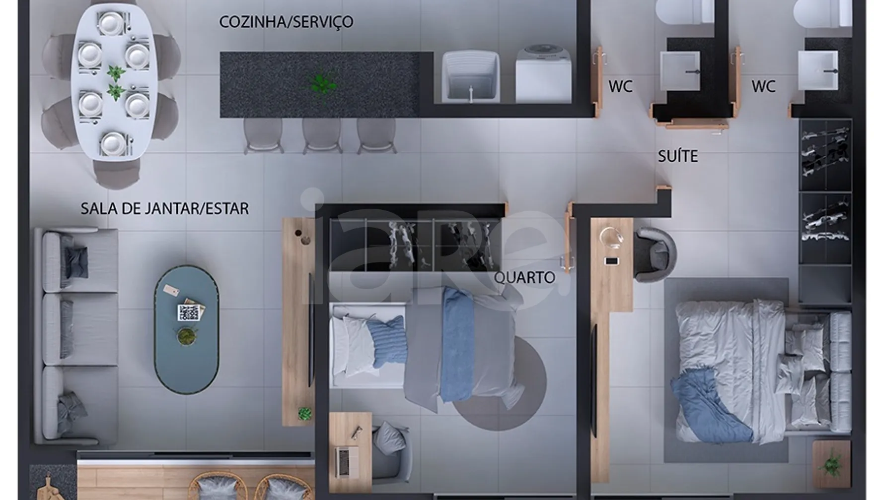 Planta — Apartamento 70,05 m²
