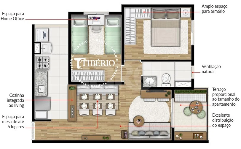 Planta — Apartamento 50,27 m²