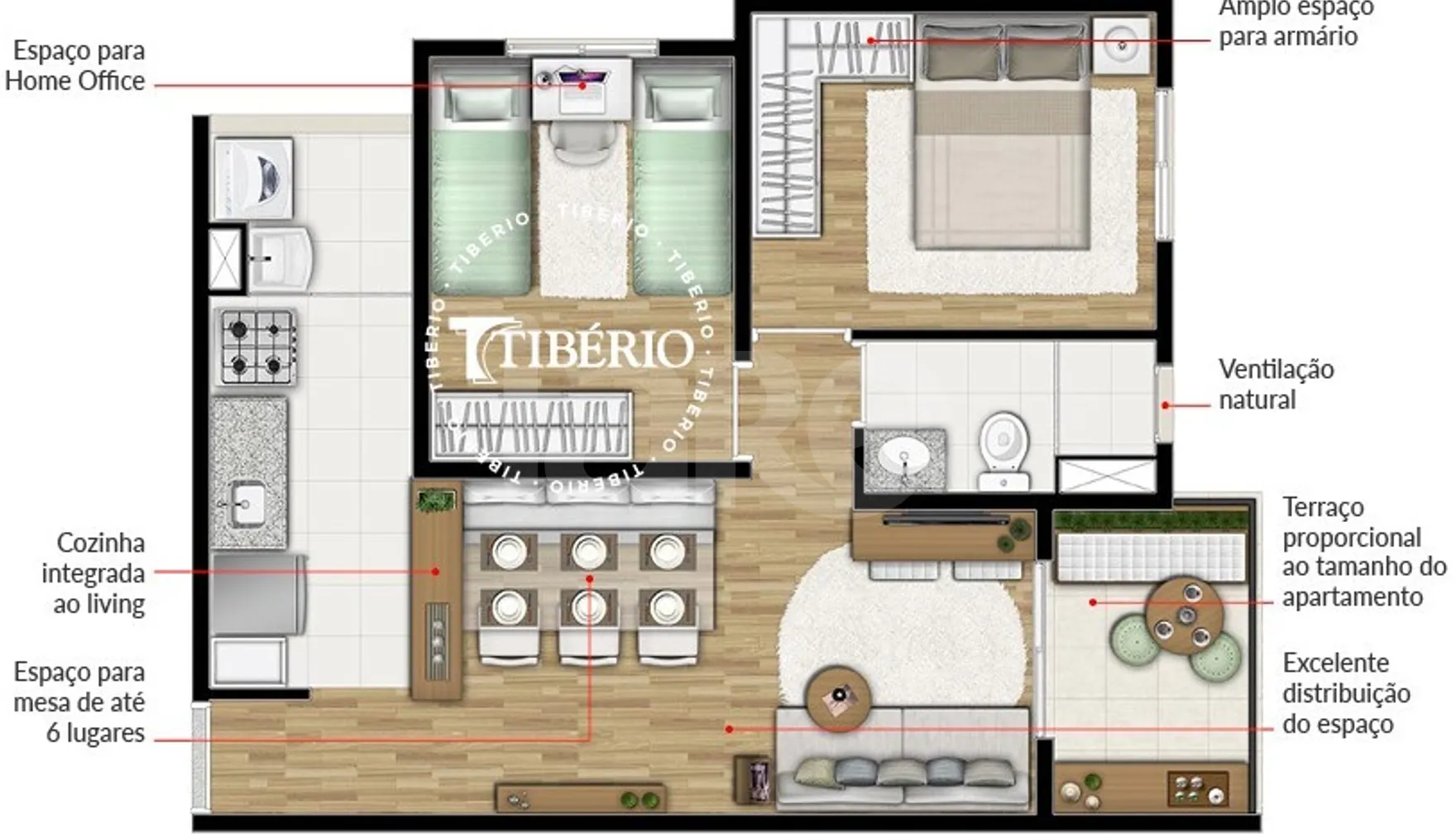 Planta — Apartamento 50,27 m²