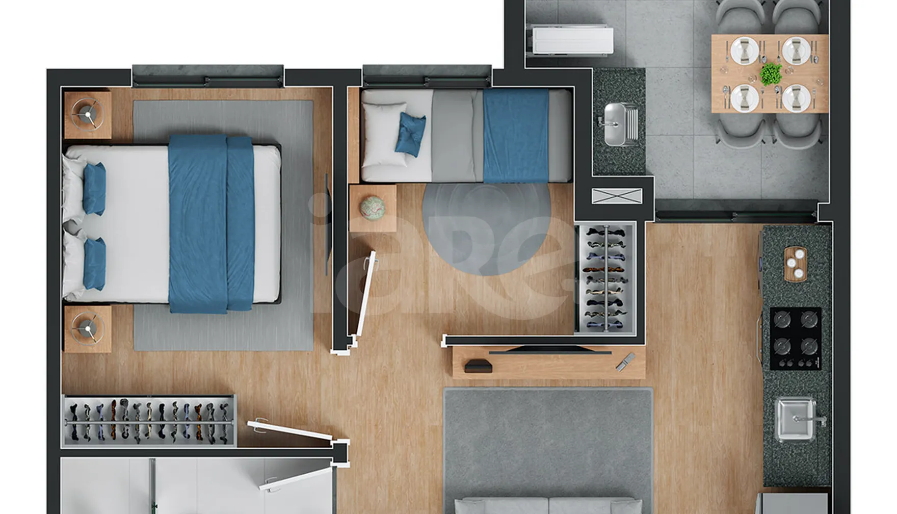 Planta — Apartamento 36,38 m²
