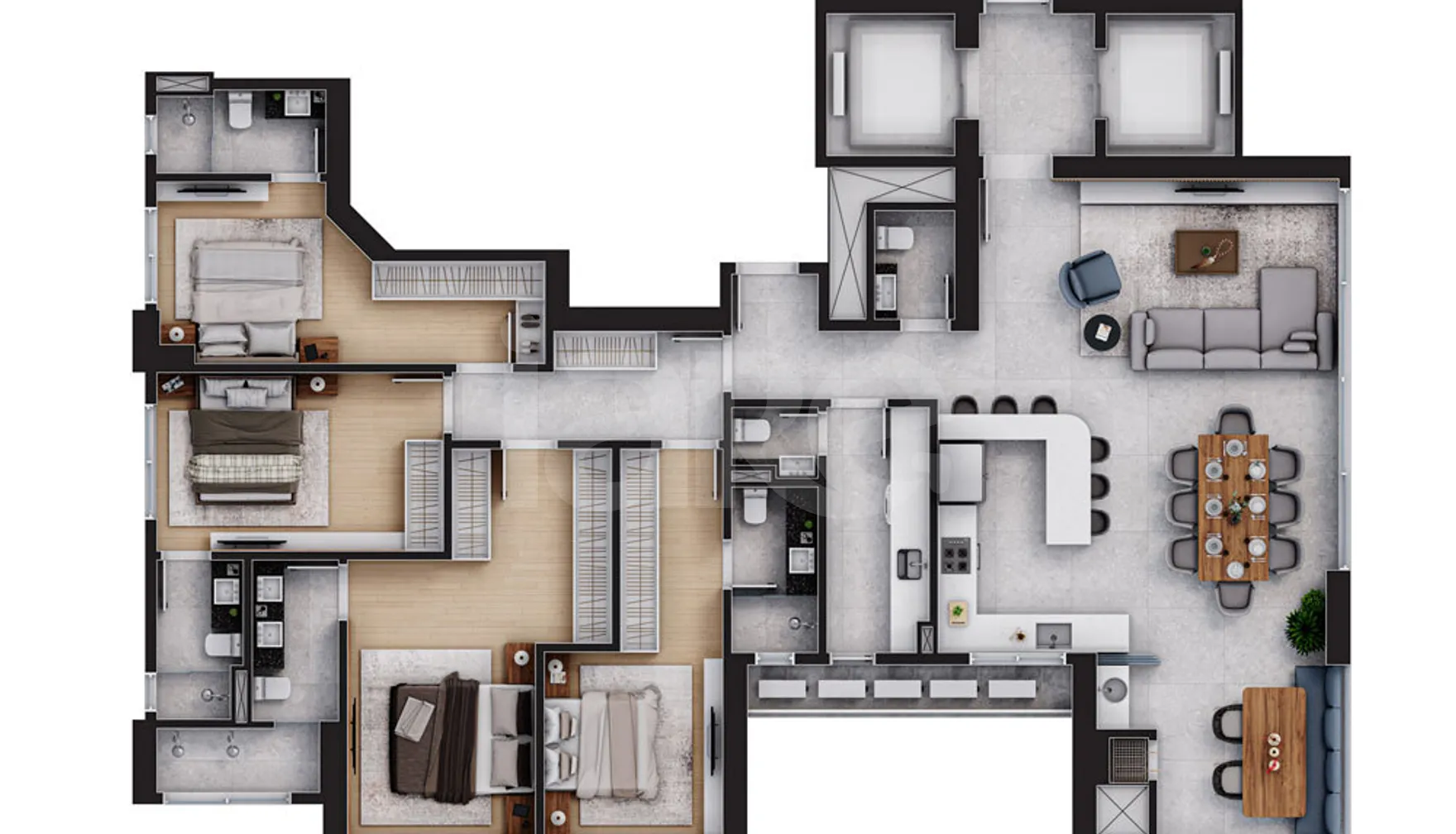 Planta — Apartamento 181 m²