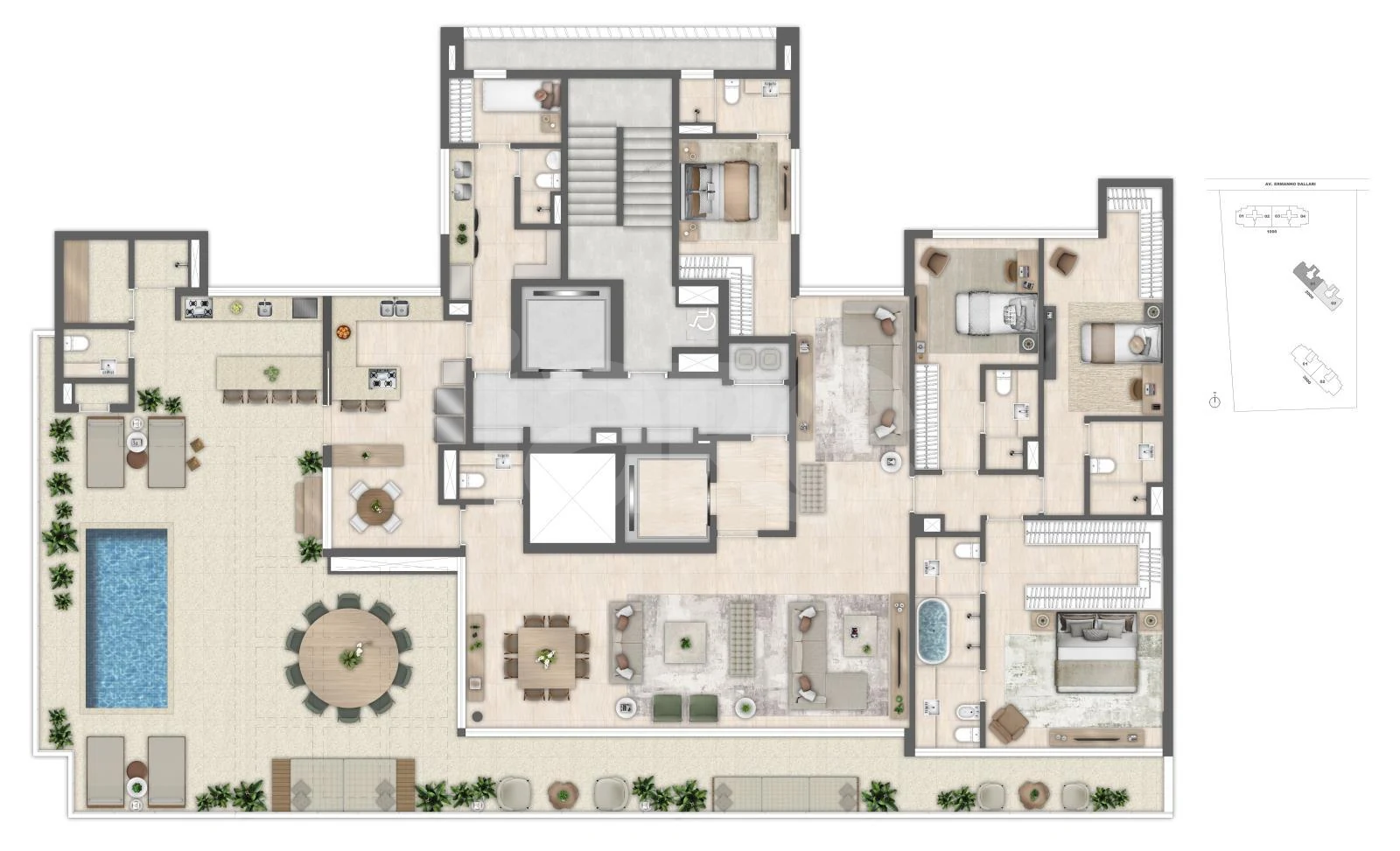 Planta — Cobertura Horizontal 376,5 m²