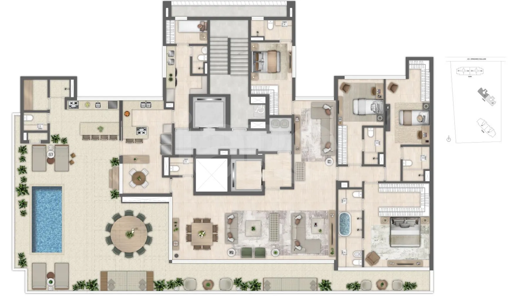 Planta — Cobertura Horizontal 376,5 m²