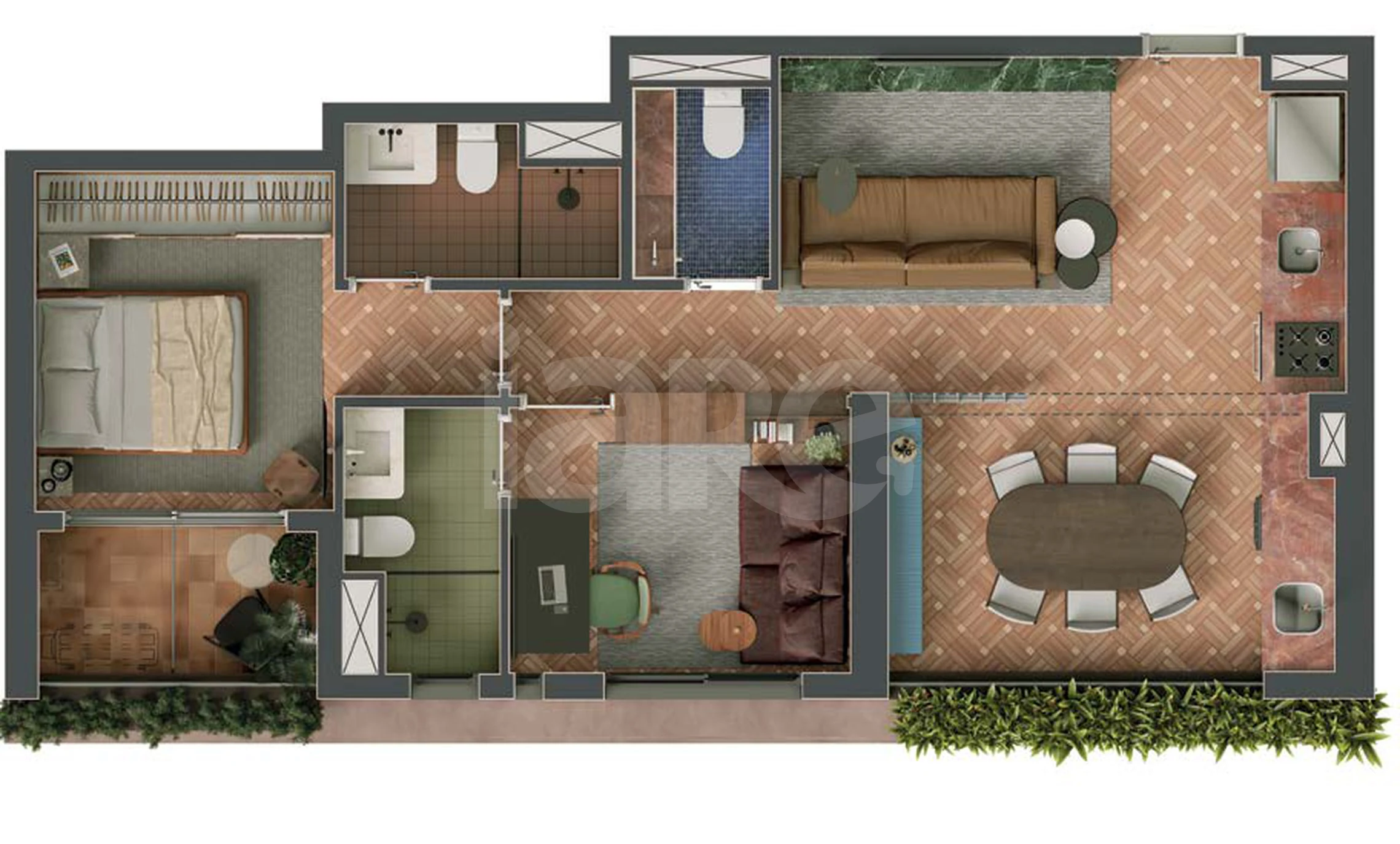 Planta — Garden 75 m²
