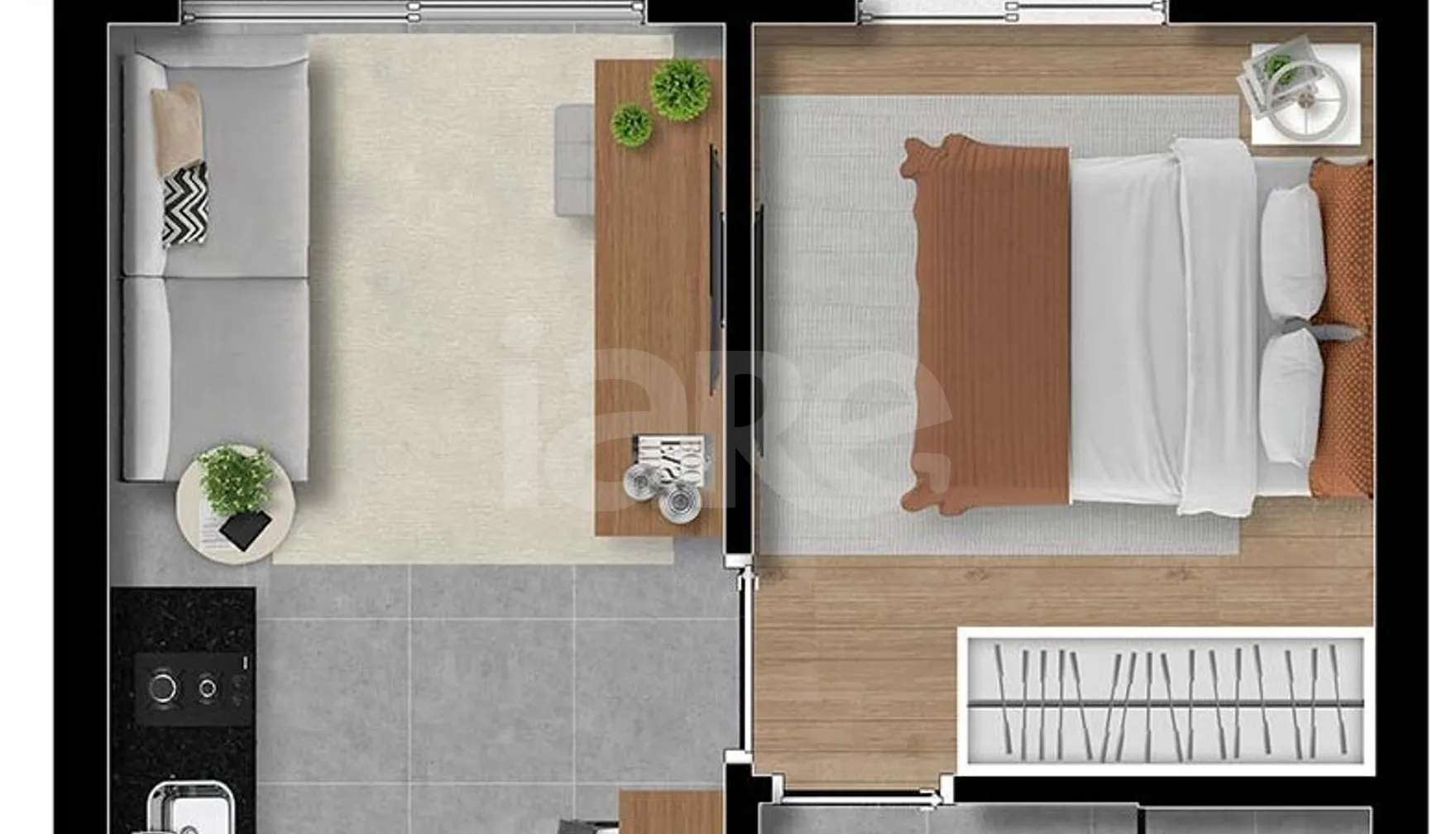 Planta — Apartamento 35,26 m²
