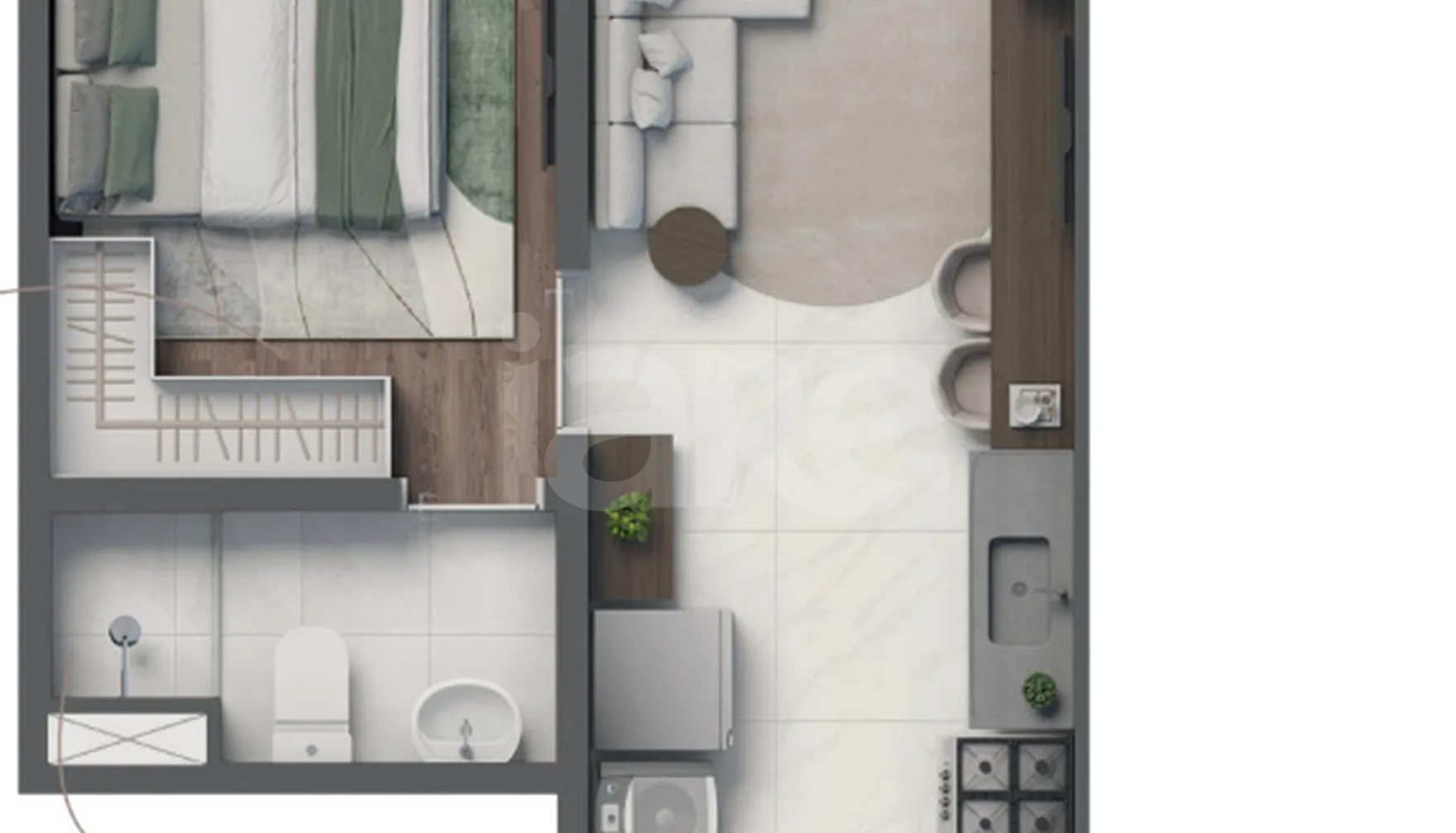 Planta — Apartamento 24 m²