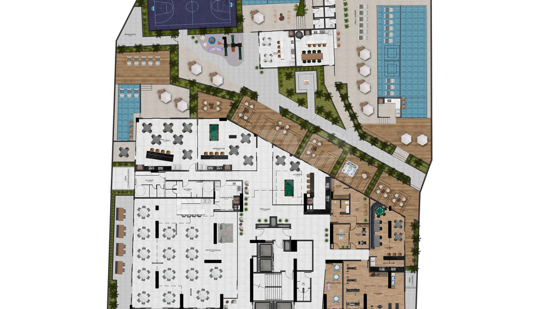 Planta — Pavimento - lazer