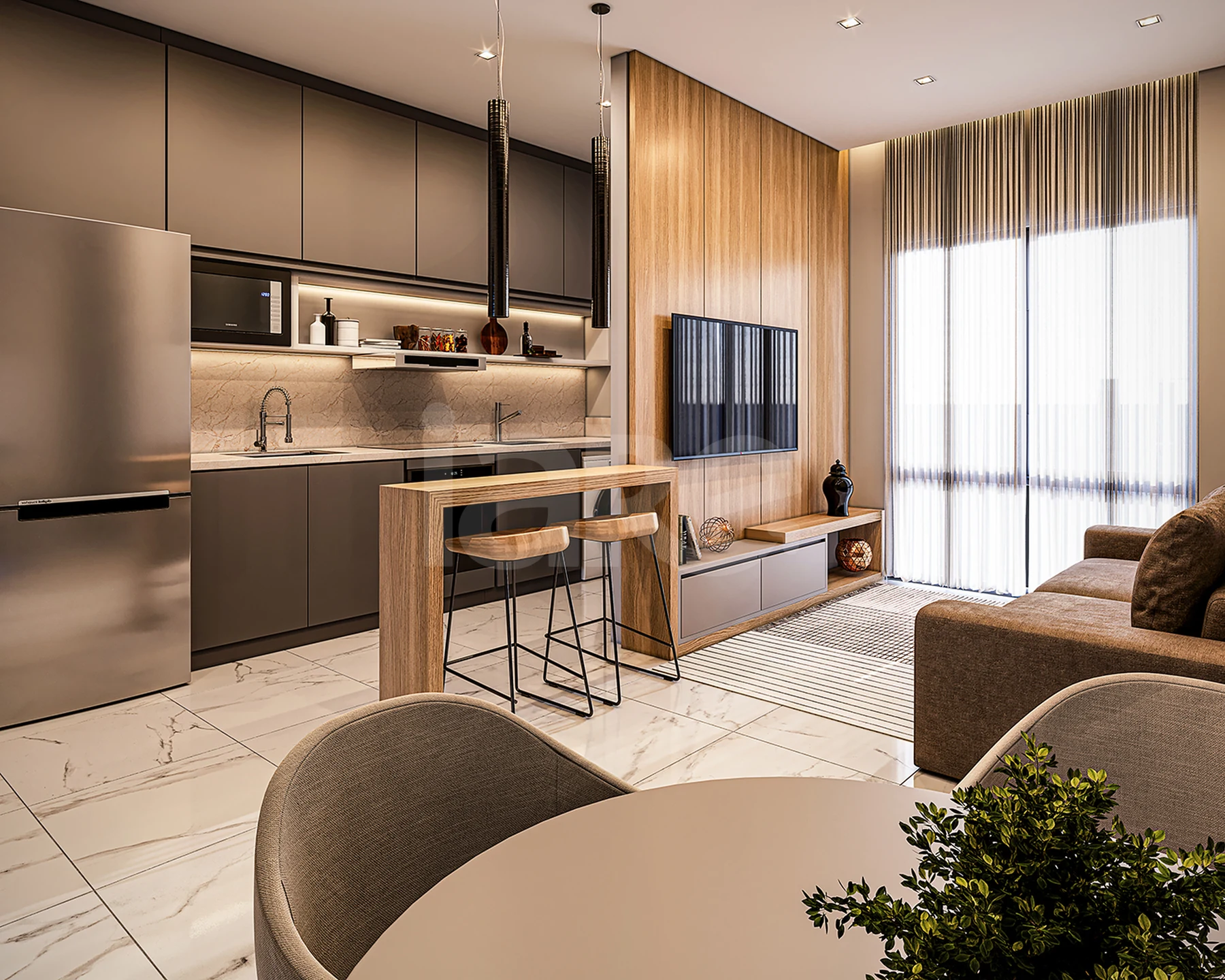 Topazio Residence - Apartamento com 60 m², em Centro — foto 4