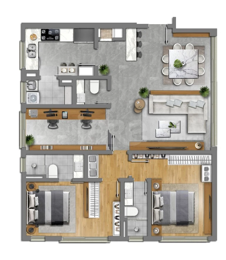 Planta — Apartamento 110 m²
