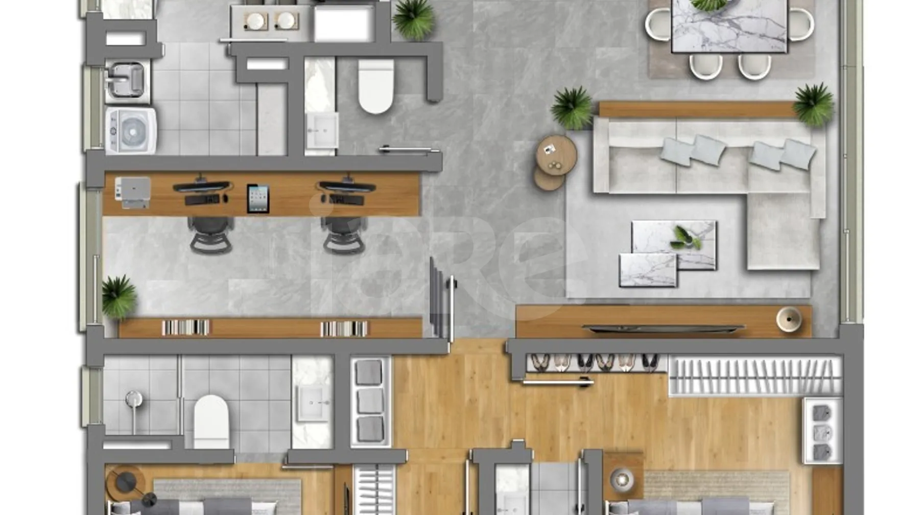 Planta — Apartamento 110 m²