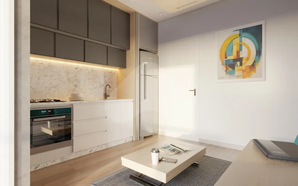 Théros Residencial - Studio com 19,4 m², em Alto da XV — foto 30
