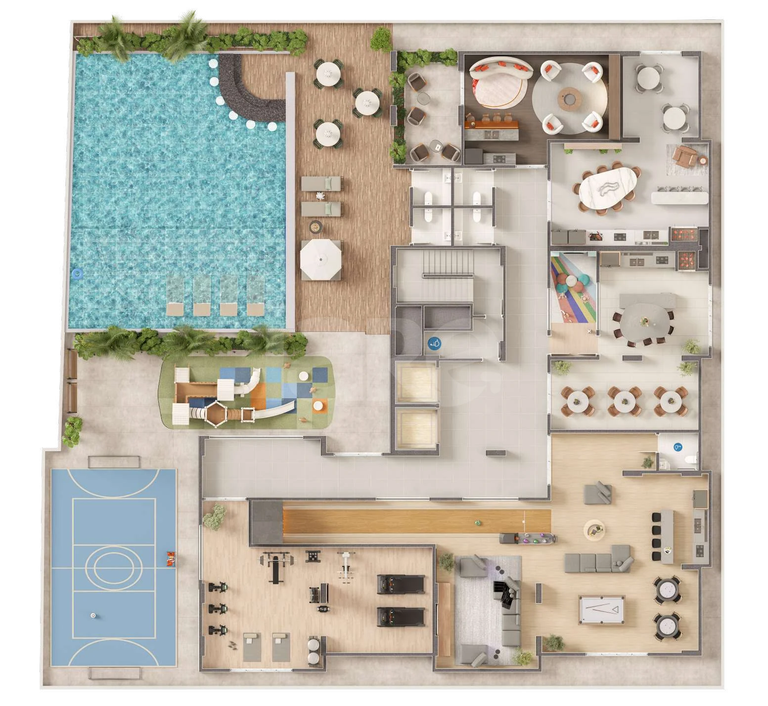 Planta — Pavimento lazer