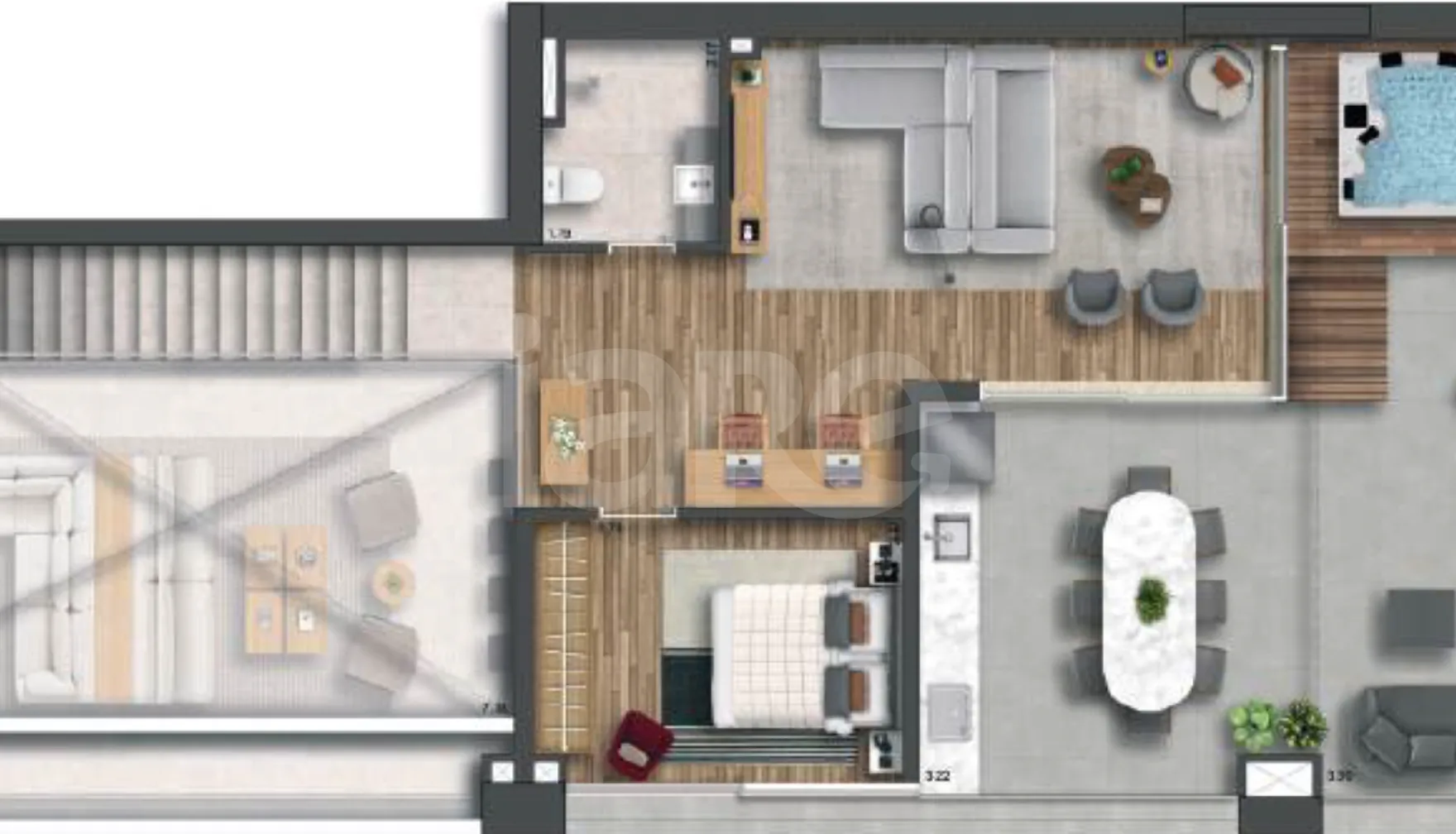 Planta — Cobertura Duplex 209,44 m²