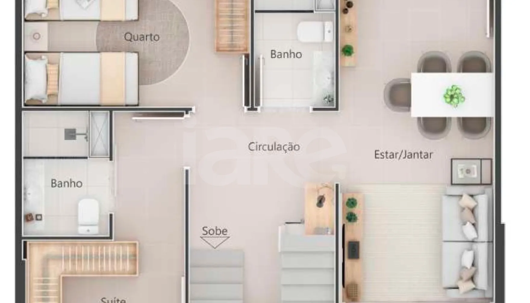 Planta — Cobertura Duplex 152,51 m²