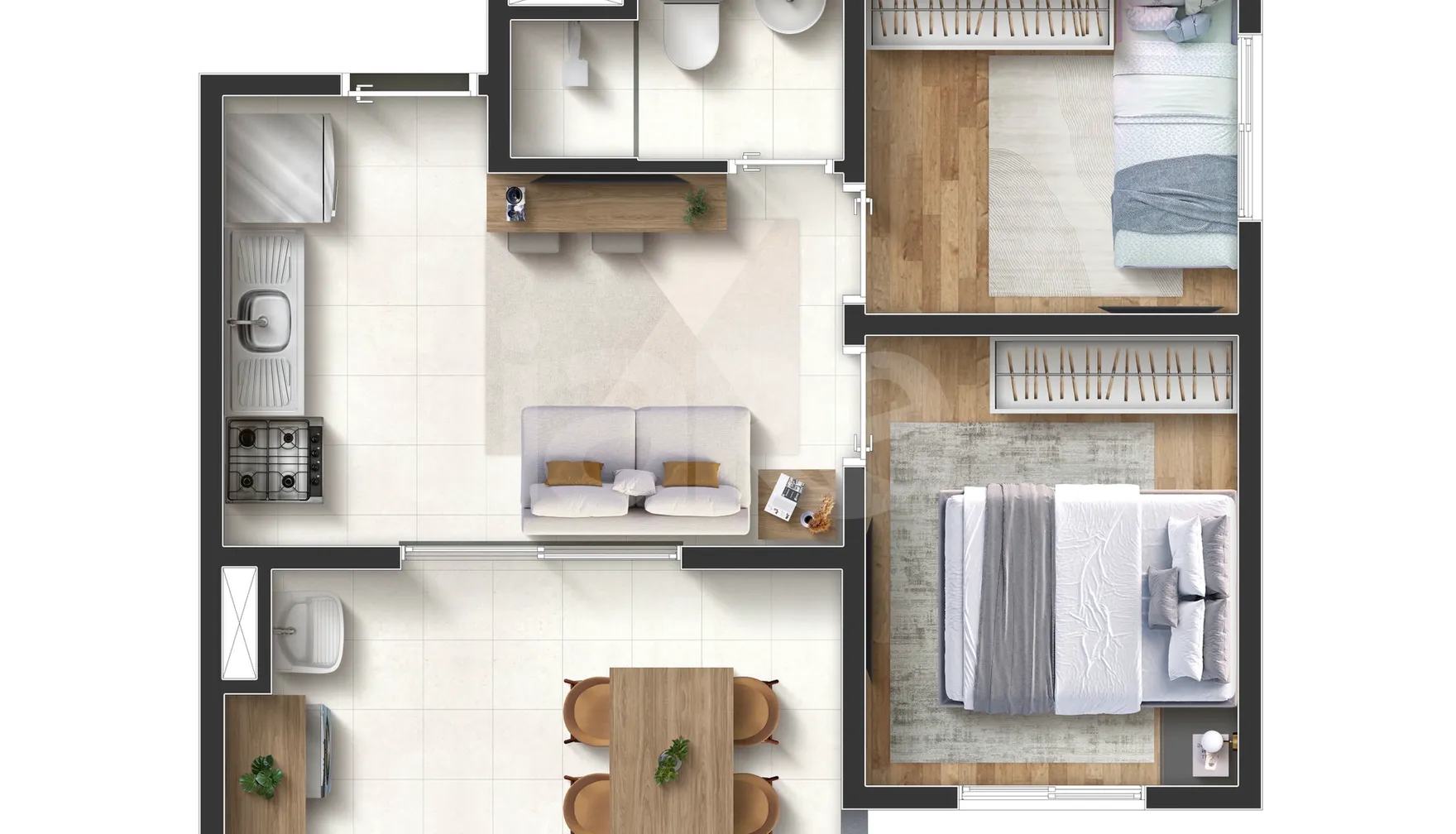 Planta — Garden 46,45 m²