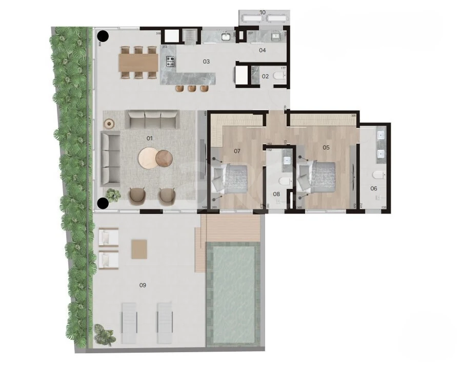 Planta — Garden 156,32 m²