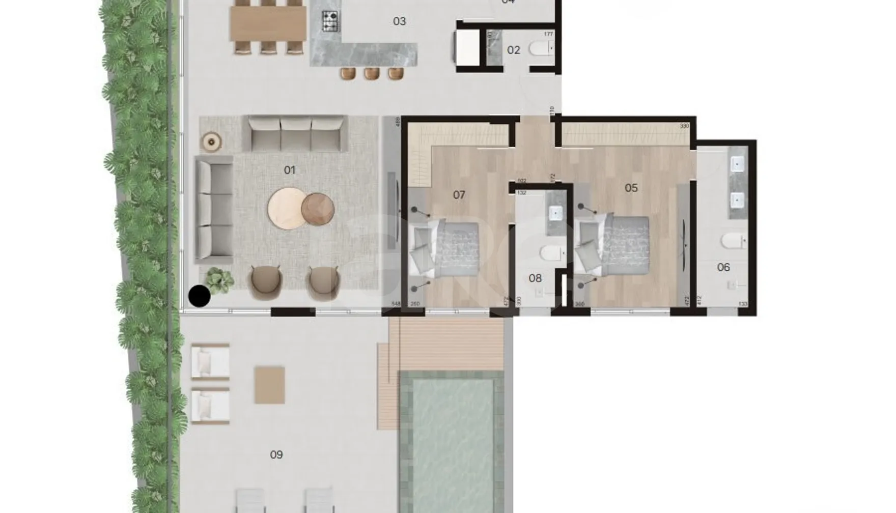 Planta — Garden 156,32 m²