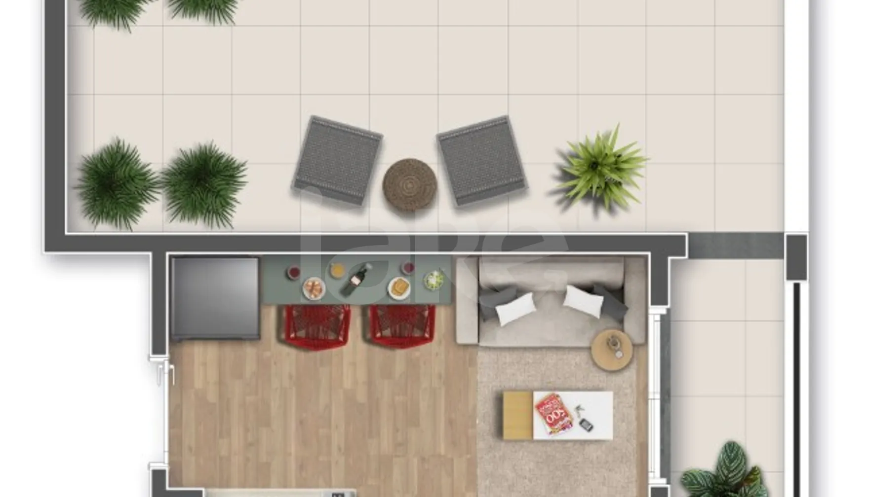 Planta — Apartamento 51,24 m²