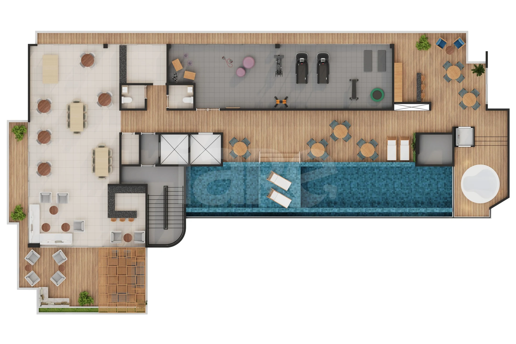 Planta — Pavimento lazer