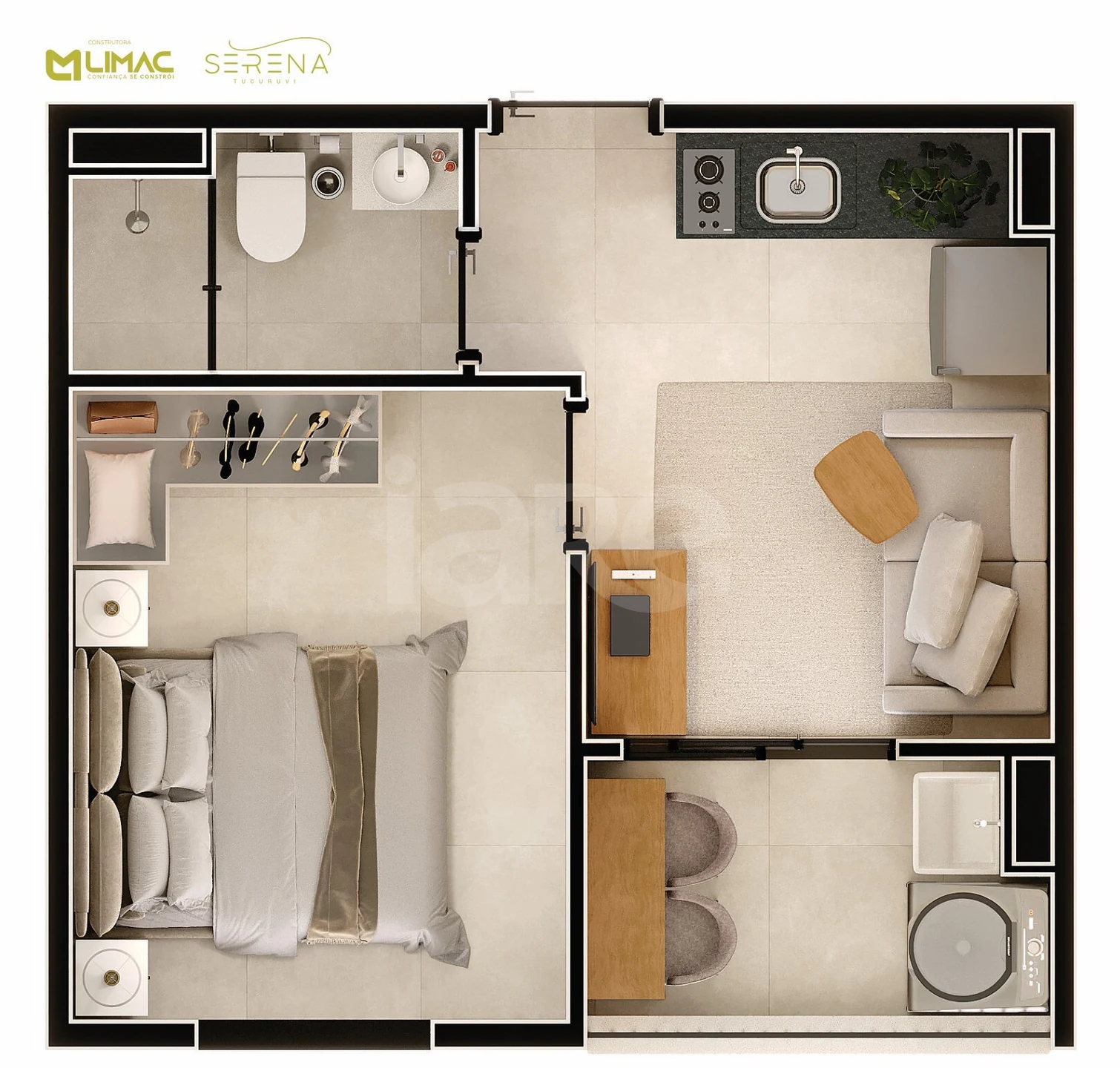 Planta — Apartamento 25,33 m²