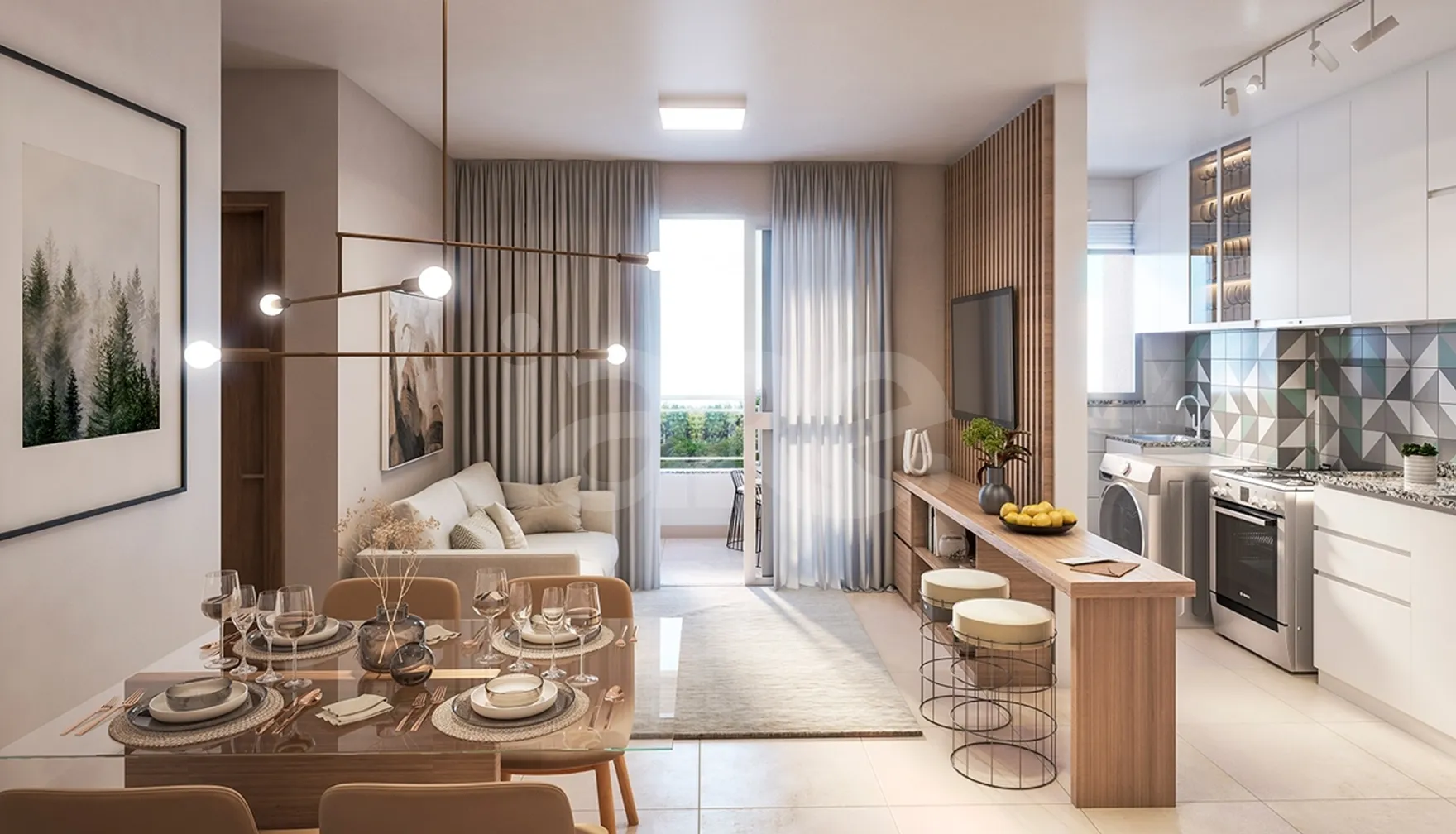 Terrazo Villa Augusta - Apartamento com 57,79 m², em Vila Augusta — foto 2