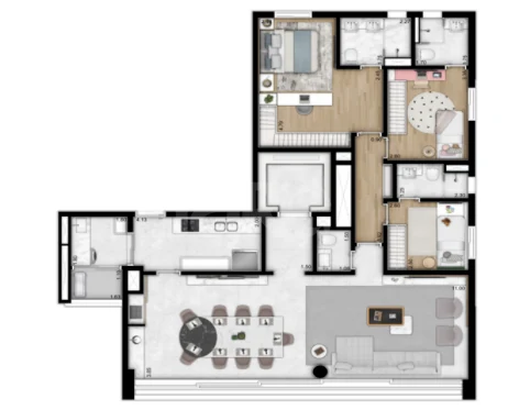 Planta — Apartamento 130,05 m²