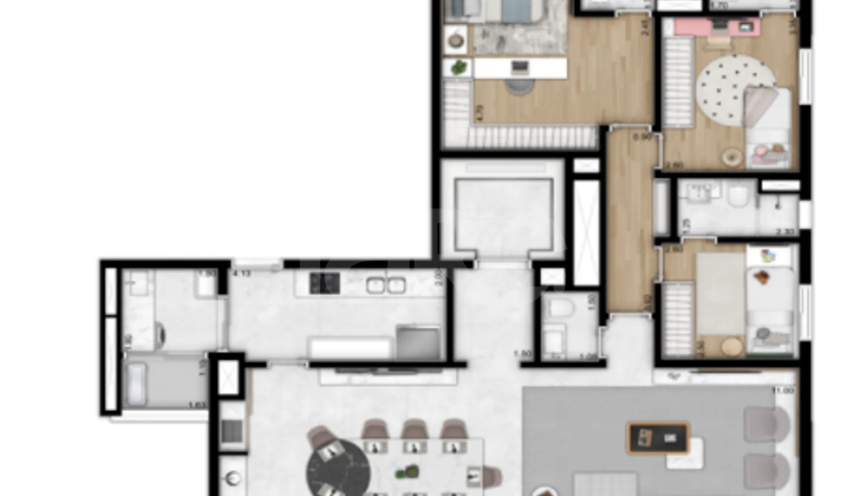 Planta — Apartamento 130,05 m²