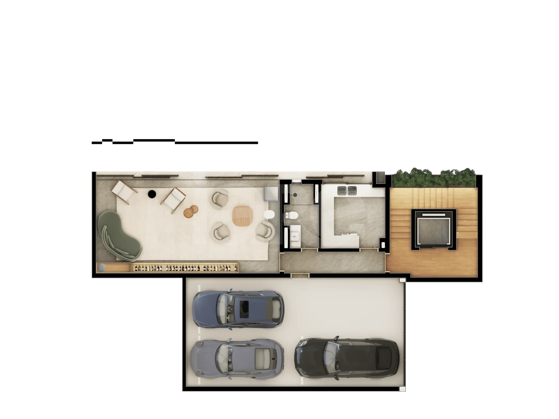 Planta — Casa 06 - 1º Subsolo