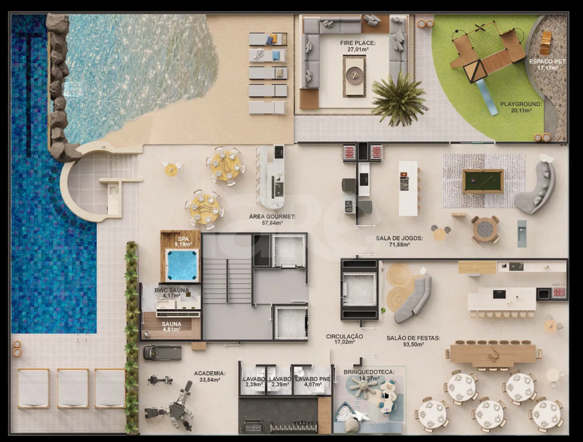 Planta — Pavimento lazer